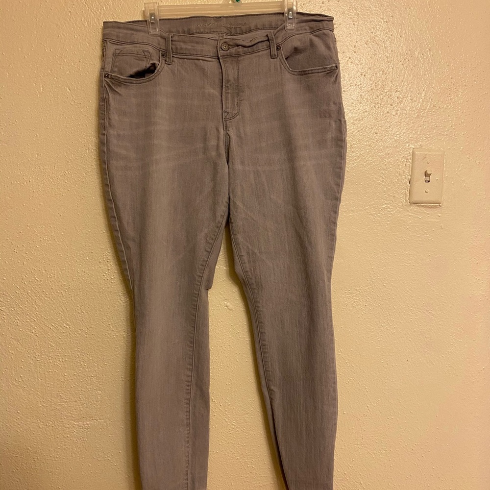 Old Navy Grey Curvy Skinny Jeans